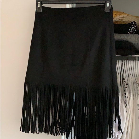 Dresses & Skirts - Faux suede tassel skirt